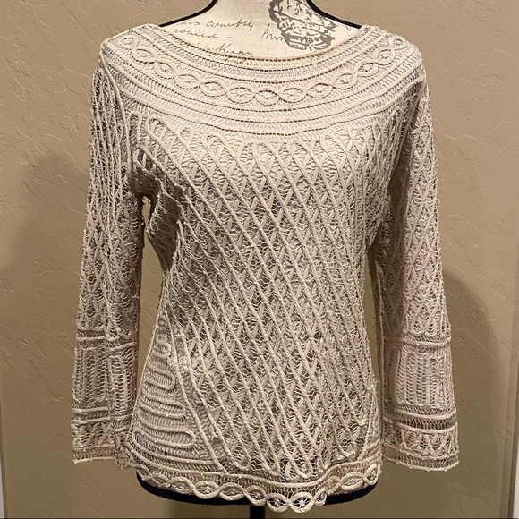 Knitted By Hand Tops - 🔥Women’s Knitted By Hand 100% Pure Silk Tunic Top